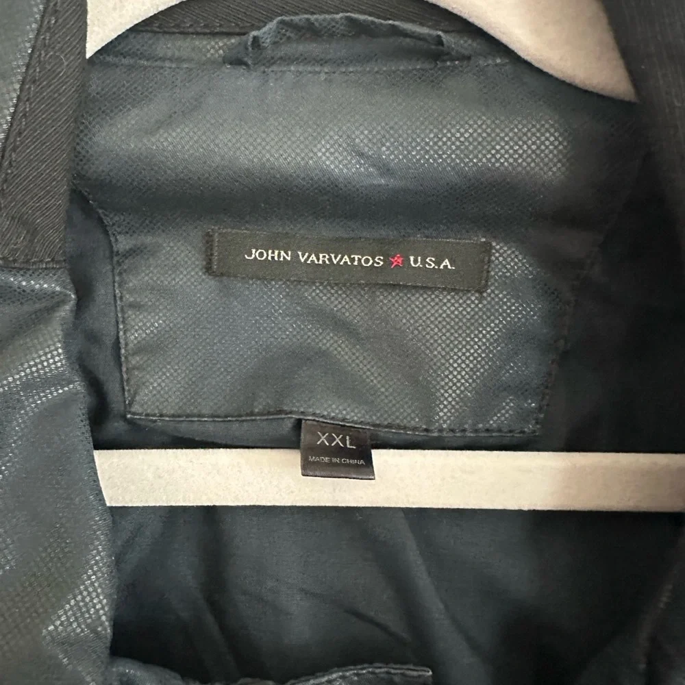 John Varvatos Waxed Navy Cotton Jacket